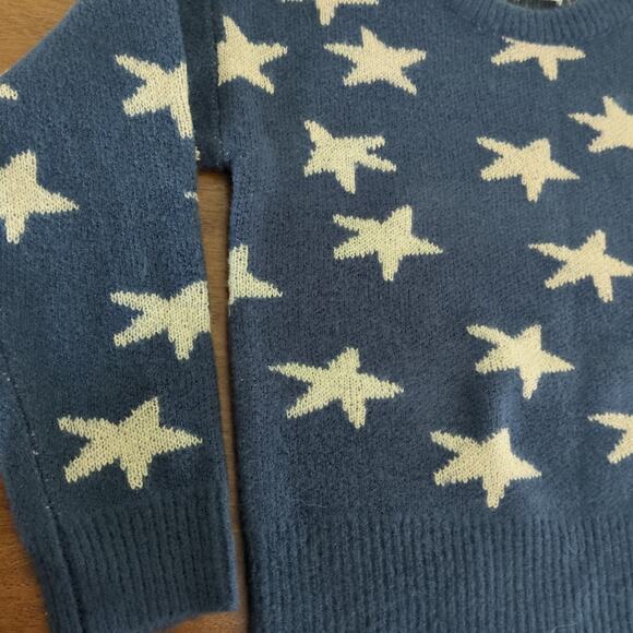 RYLEE + CREW STARS ASPEN LONG SLEEVE SWEATER kids size 8-9 color Indigo NEW NT - Picture 5 of 7